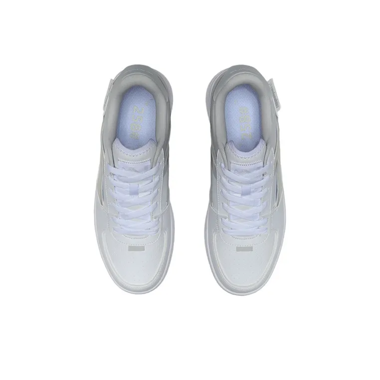 LiNing Versatile Strategy Anti Slip Wear Resistant Low Top Skateboard Shoes Men's White Gray-3