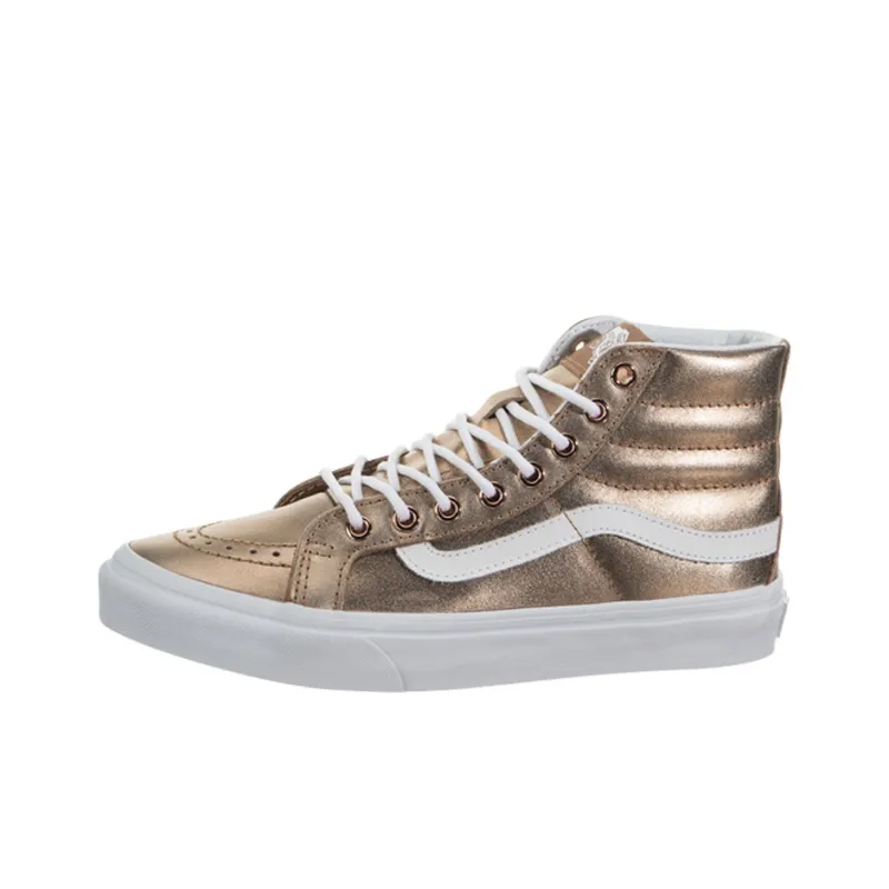 Vans SK8 HI Slim Casual Skateboarding Shoes Gold Women's-0