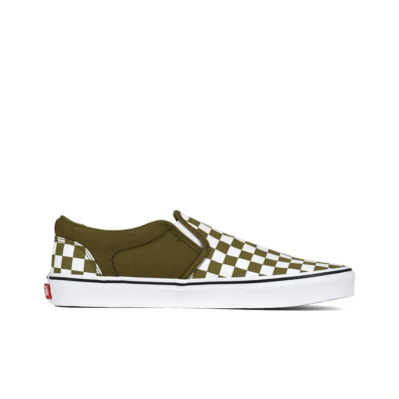 Vans Asher Checkerboard 'White Green'-1