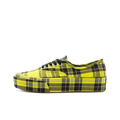 Authentic Vans Platform 'Patent Plaid   Lemon Chrome' Women's