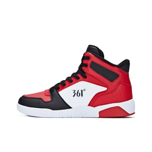 361° High-Top Skateboard Shoes Men's Red Black