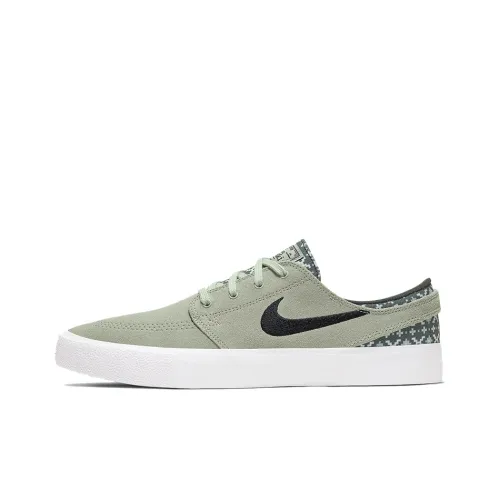 Nike SB Stefan Janoski Skateboard Shoes Unisex Low-Top Gray Green/Black