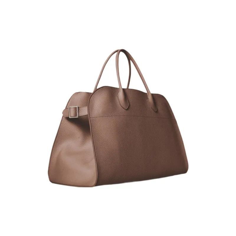 THE ROW Margau Grained Calfskin Tote Bag Shopping Bag Handbag Women's Taupe-1