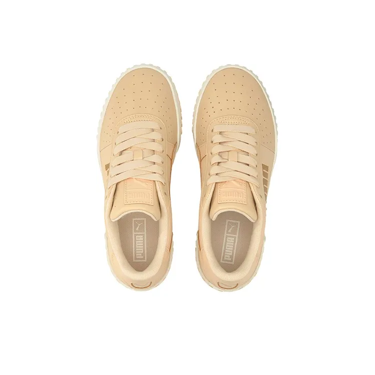 PUMA Cali Series Skateboard Shoes Women's Low-Top Orange/Khaki-3