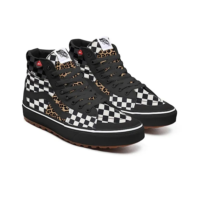 Vans Customs Checkerboard Leopard Mte Sk8 hi 2.0 Dx Black/White-2