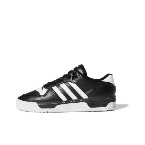 Adidas Rivalry Low Core Black White Stripes