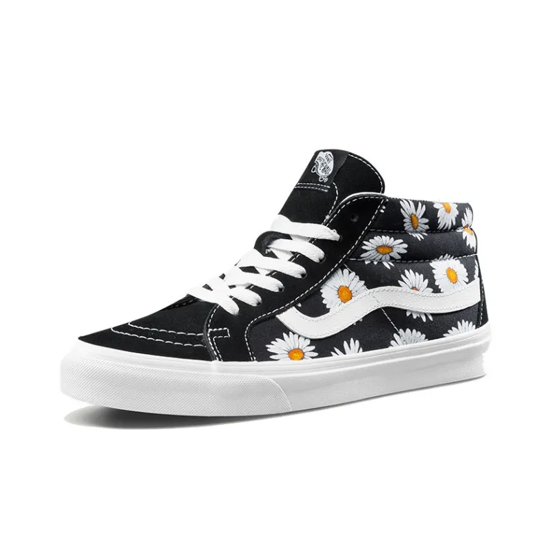 Vans SK8 Mid Flower Pattern 'Black White'-1