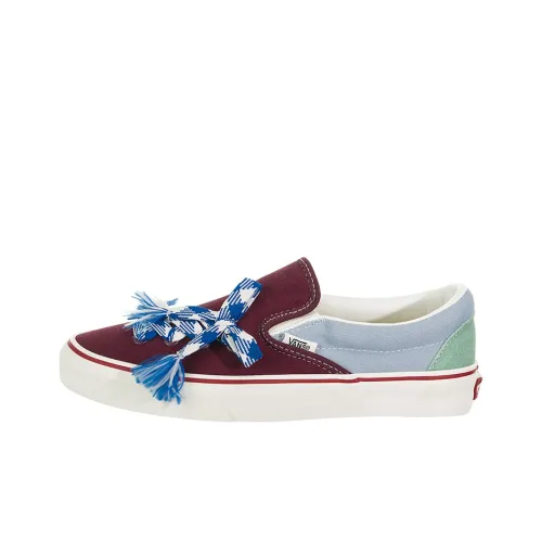 Vans Slip-on Skateboard Shoes Women's Low-Top Red/Blue