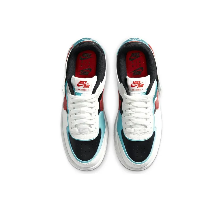 Nike Air Force 1 Low Shadow Bleached Aqua Chile Red Women's-3