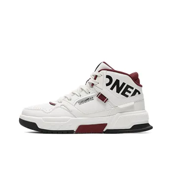 361° Mecha Domination Anti Slip Wear Resistant High Top Skateboard Shoes White Black Red