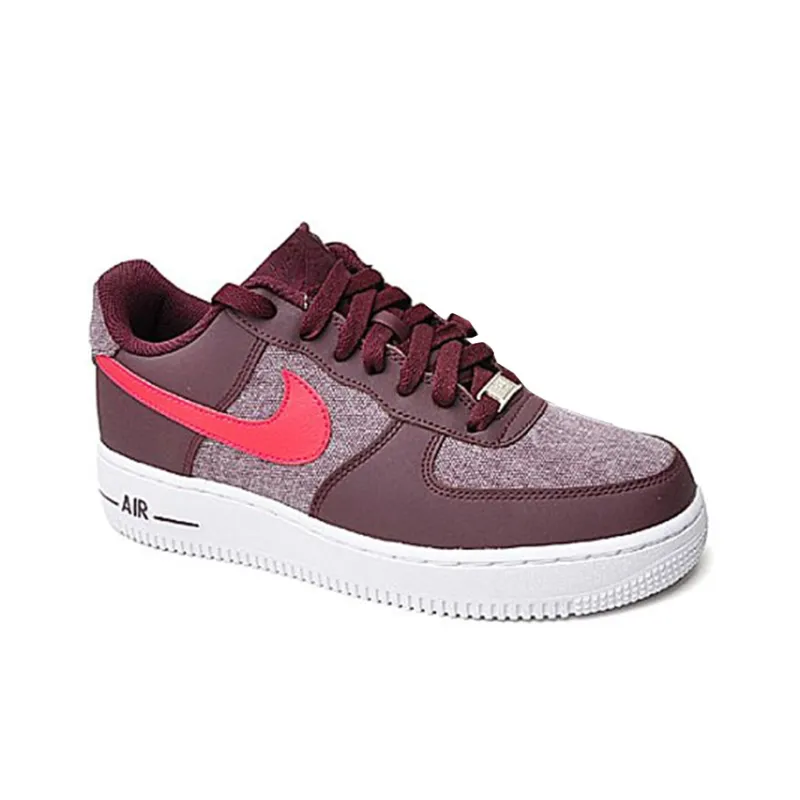 Nike Air Force 1 Slip-Resistant Balanced Lightweight Low-Top Skateboard Shoes Men's Pig Liver Red-2