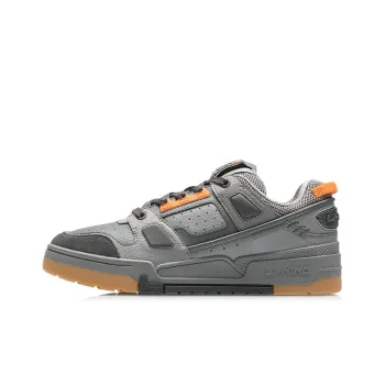 LiNing Anti Slip Wear Resistant Low Top Skateboard Shoes Men's Shadow Gray