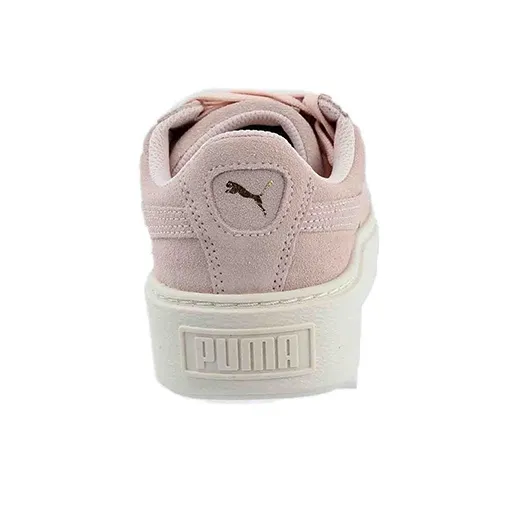 PUMA Suede Platform Glam Non-slip Lightweight Low-Top Skateboard Shoes Unisex Pink-3