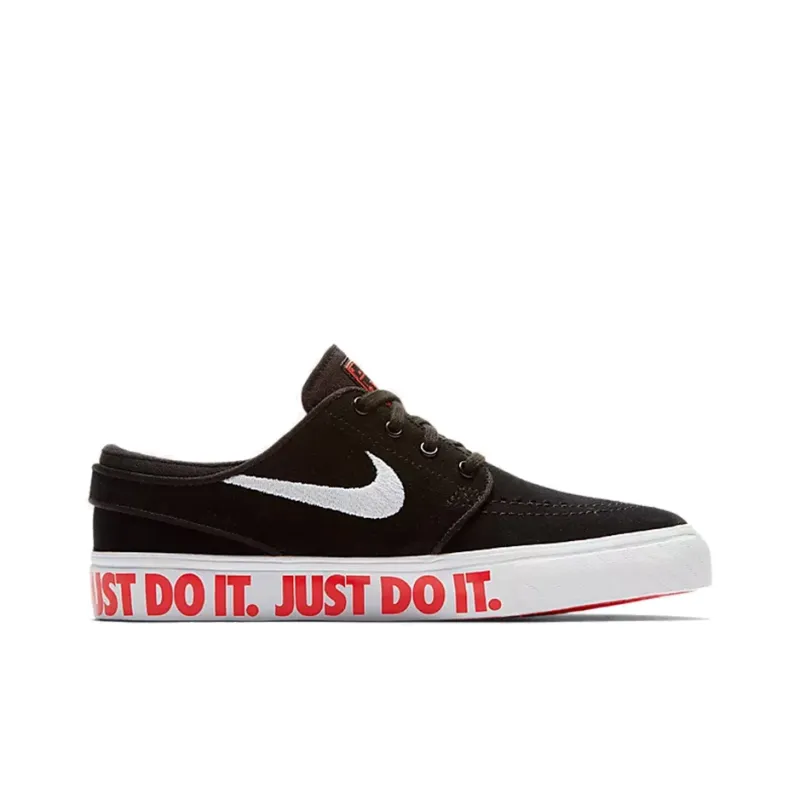 Nike SB Stefan Janoski Low-Top Skateboard Shoes Black White Teenagers-1