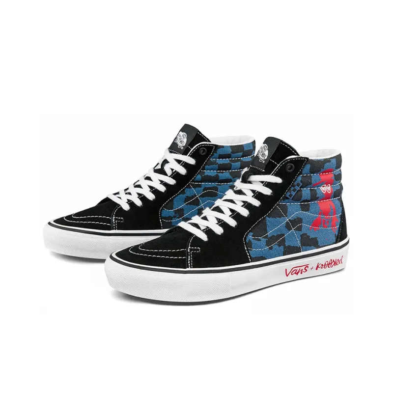 Vans Sk8 Hi Krooked By Natas For Ray Black Blue-1