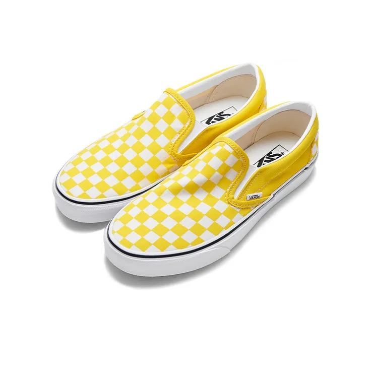 Vans Classic Slip On 'Checkerboard Cyber Yellow'-1