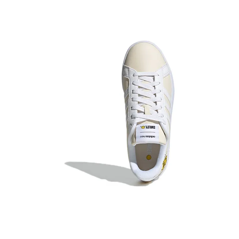 Adidas Neo X Smiley Grand Court 'Cream Yellow' Women's-4