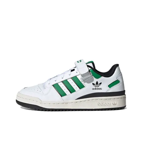 Adidas Originals FORUM Skateboard Shoes Women's Low-Top White/Green/Black