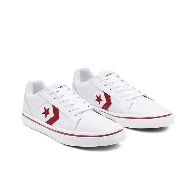 Converse El Distrito 2.0 O Anti-Slip Wear-Resistant Low-Top Skateboard Shoes Unisex White Red-2
