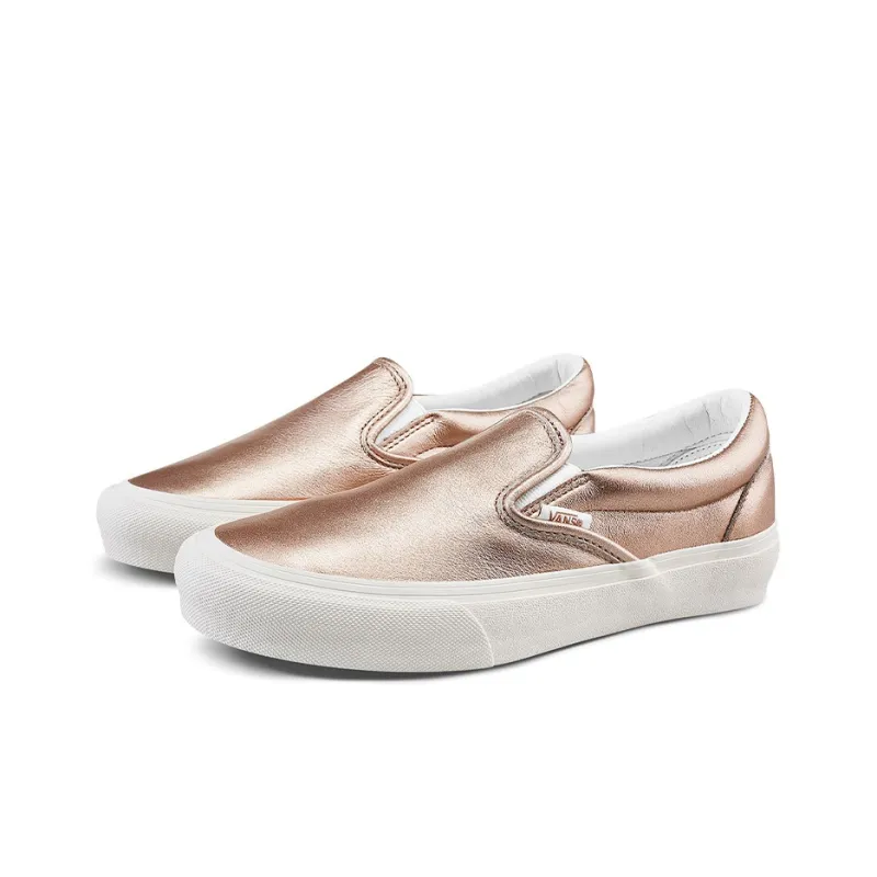 Vans Classic Slip On Vlt Lx Gold Silver Women's-1