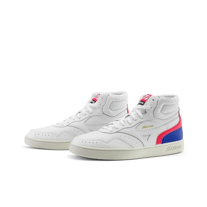 Mizuno Court Lite Mid 'White Red Blue'-2