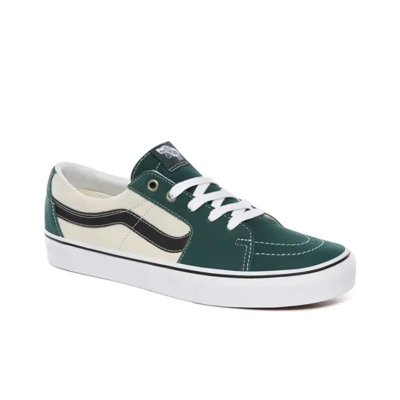 Vans Leather SK8 Low 'Green White Black'-2