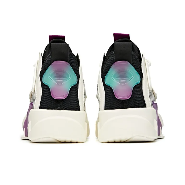 Anta Life Collection Thompson G6 Abrasion Resistant Breathable Low Top Skateboard Shoes Men's White Gray Purple-3