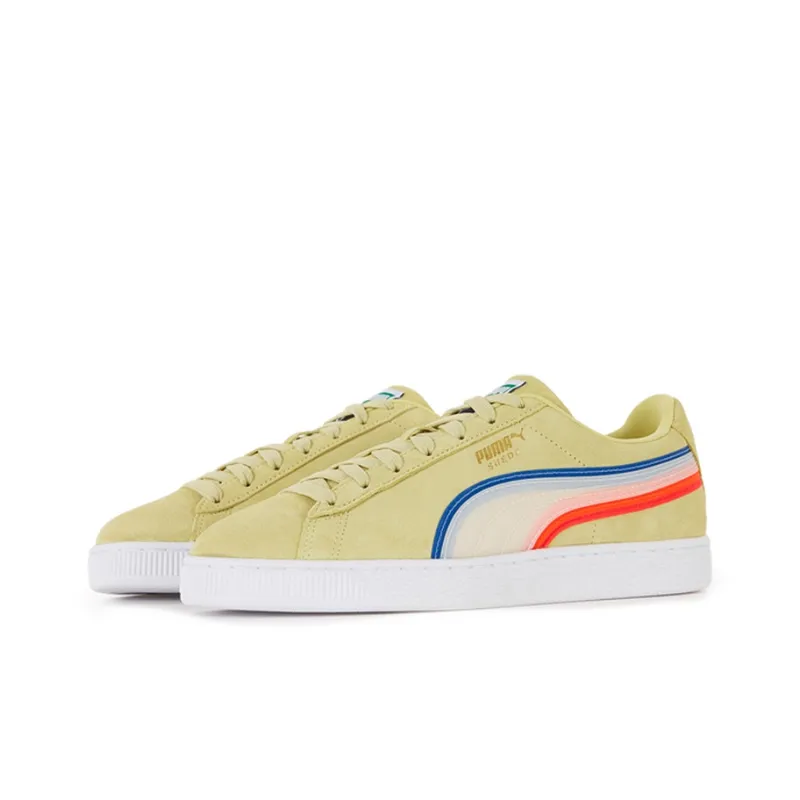 PUMA Suede Triplex Tech Lightweight Breathable Quick Dry Low-Top Skateboard Shoes Unisex Light Yellow-2