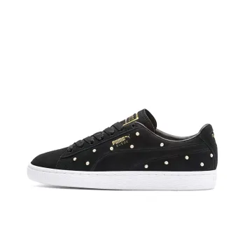 PUMA Pearl Studs Suede 'White Black Gold' Women's