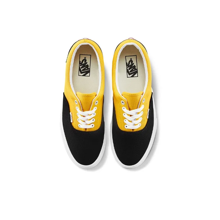 Vans Era Retro Casual Skate Shoes Unisex Black Yellow Splicing 'Black Yellow'-2