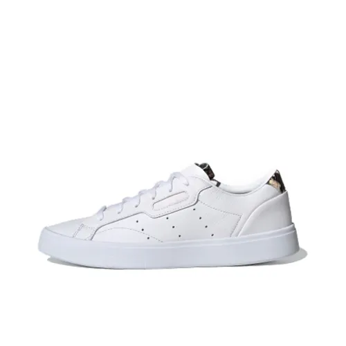 Adidas Originals Sleek Skateboard Shoes Women's Low-Top White/Brown