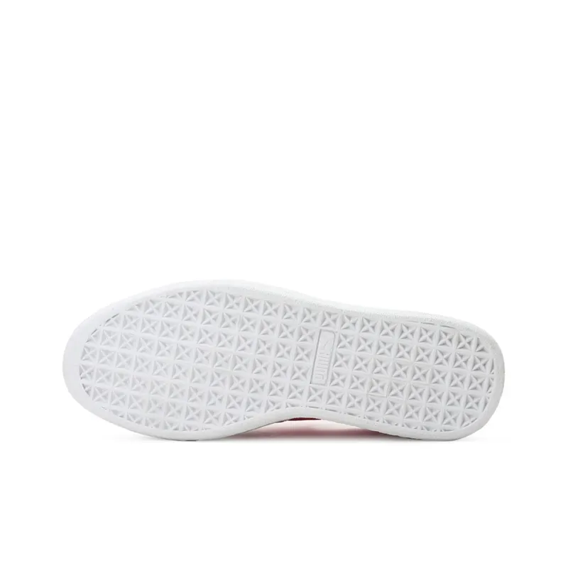 PUMA Basket Slip-on Cut-out Lightweight Low-Top Skateboard Shoes Women's Pink-4