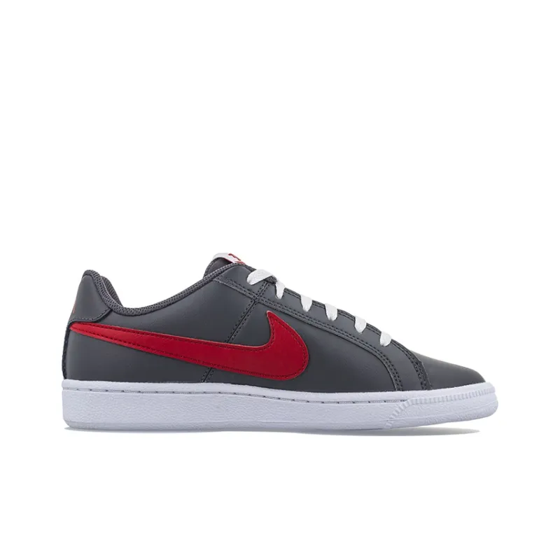 Nike Court Royale Slip-Resistant Cushioning Wear-Resistant Low-Top Skateboard Shoes GS Gray Red-1