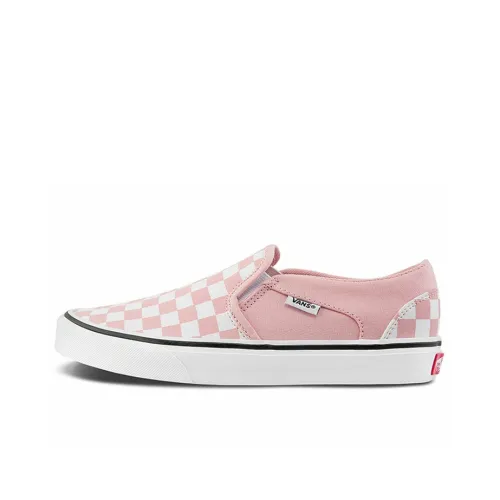 Vans Asher Skateboard Shoes Women's Low-Top Pink/White