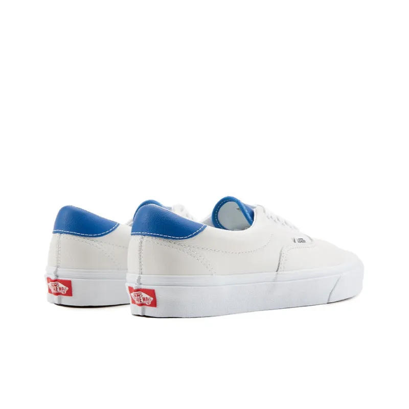 Vans Era Leather Lightweight Cozy Low Tops Casual Skateboarding Shoes Unisex White Blue-3