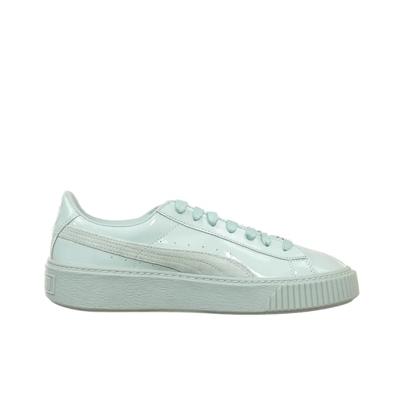 PUMA Basket Platform Patent Blue Women's-1