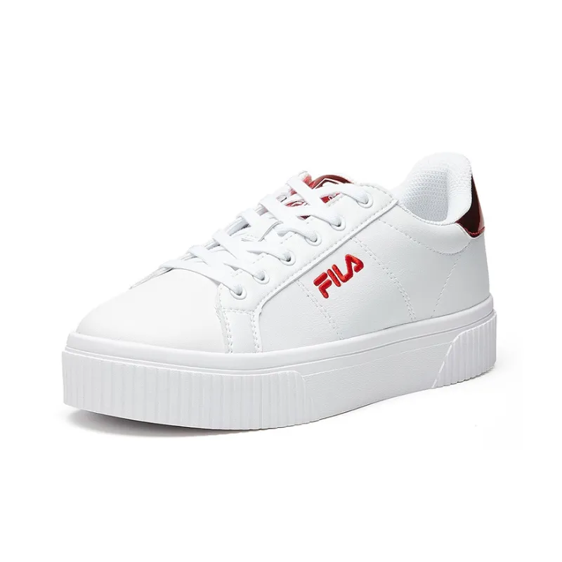 FILA Panache 19 Low Top Skate Shoe White/Red Women's-1