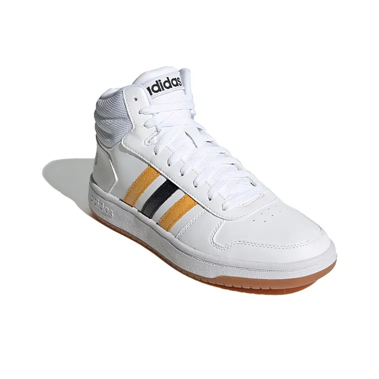 Adidas Hoops 2.0 Mid White Active Gold-2