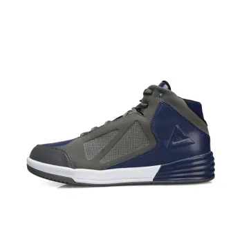 PEAK Skateboard Shoes Men High Top Castle Gray/Dark Sea Blue