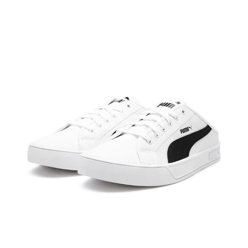 PUMA Smash Vulc Mule White/Black-2