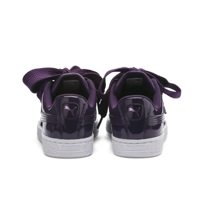 PUMA Basket Non-slip Lightweight Low-Top Skateboard Shoes Women's Purple-3