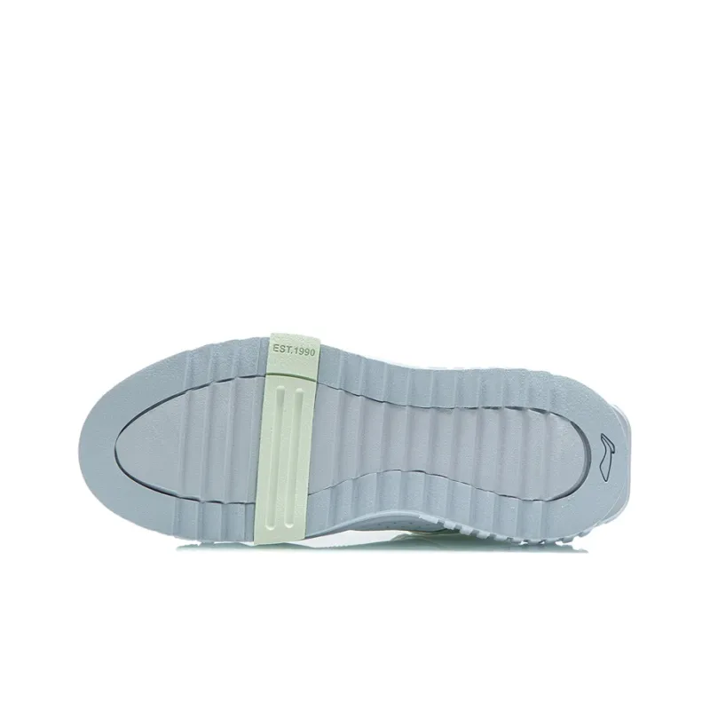 LiNing NO.258 New Journey Durable Breathable Mid-Top Skateboard Shoes Women's Light Aqua Green-4