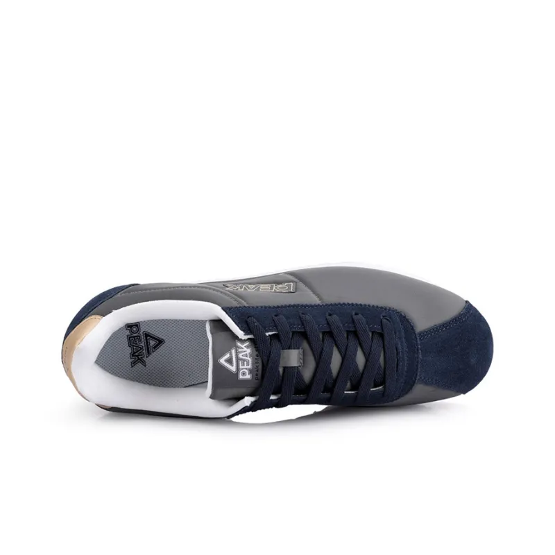 PEAK Lightweight And Breathable Low Top Skateboard Shoes Men's Gray Blue-3