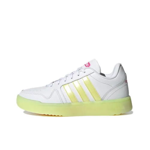 Adidas Neo Postmove Skateboard Shoes Women's Low-Top White/Neon Yellow