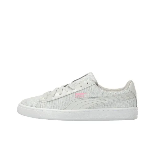 PUMA Basket Series Skateboard Shoes Women's Low-Top Gray