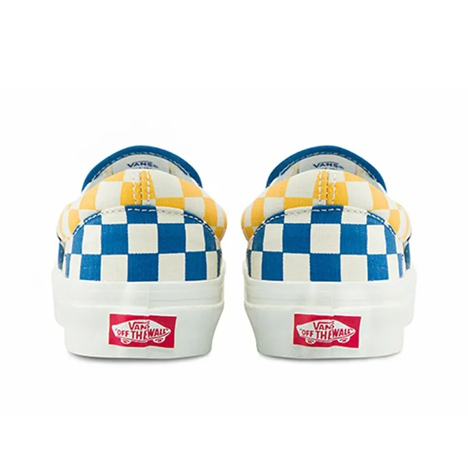 Vans Style 98 Checkboard Yellow Blue-4