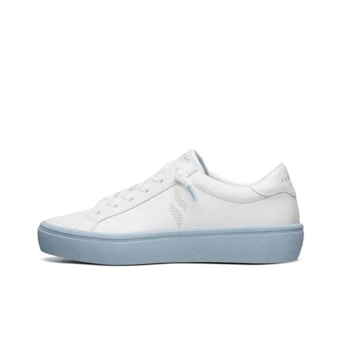 Skechers Goldie 2.0 Low-Top Skateboard Shoes Women's White Blue