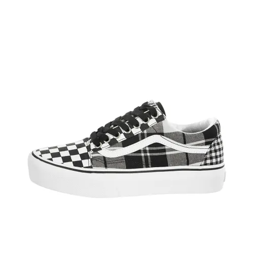 Vans Old Skool Platform Plaid Checkerboard Women's