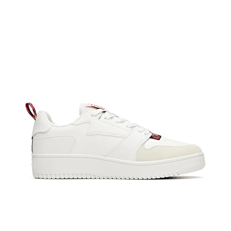 Anta Low Top Skateboard Shoes Men's White Red-1