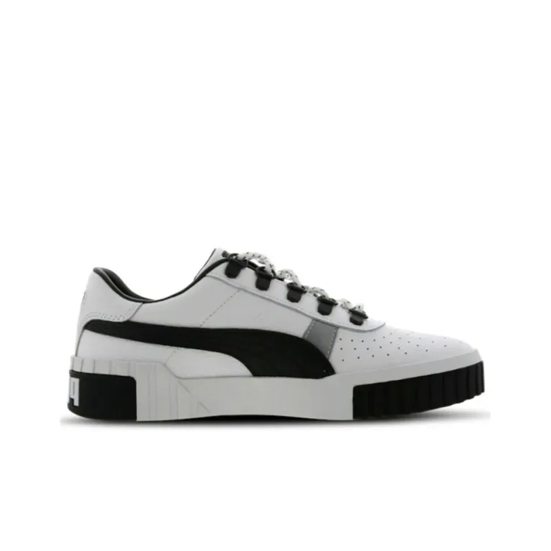 PUMA Cali Wear-resistant And Lightweight Low-Top Skateboard Shoes Women's Black White-1